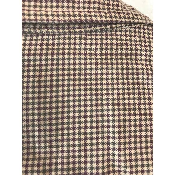 Vintage Ralph Lauren Chaps Button Up Long Sleeve 90 Shirt 15.5 Brown Black Check - Picture 4 of 4